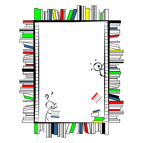 Frame made of books — Stock Vector