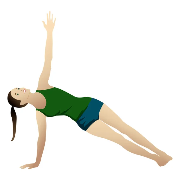 Yoga sidan planka — Stockfoto