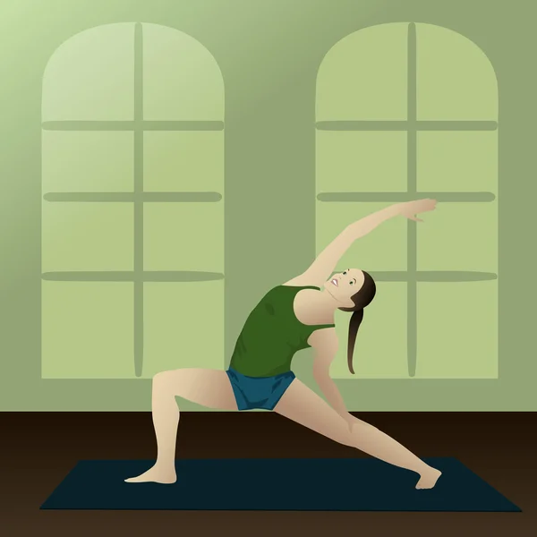 Guerrier inverse de yoga 2 — Image vectorielle