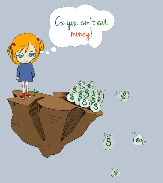 Cz you cant eat money — Stock Photo, Image