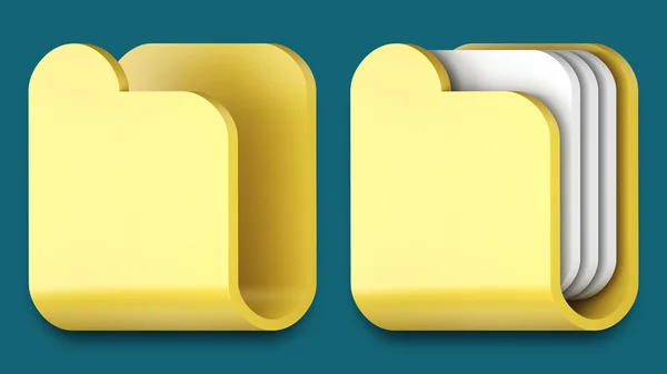 Ícones de pasta para aplicações iphone e ipad . — Fotografia de Stock