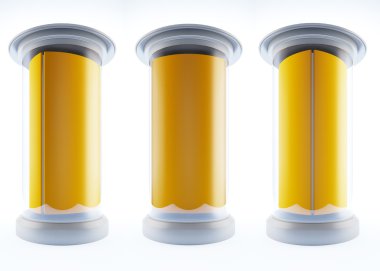 Blank template pillars. clipart