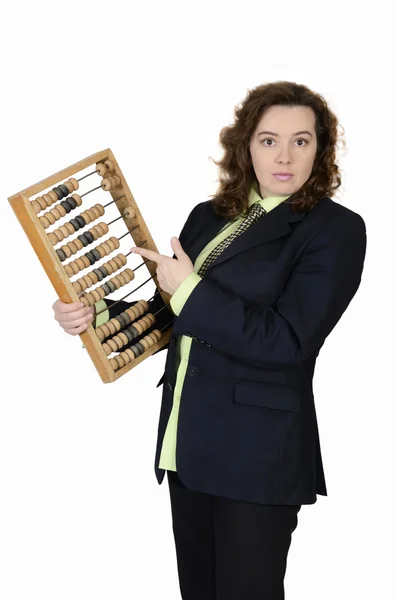 hesaplama aygıtı elinde olan kadın