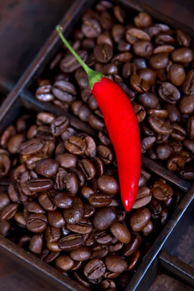 Koffie en chili — Stockfoto