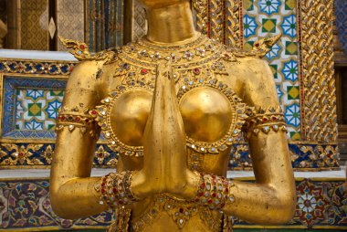 Female Garuda mid section in Grand Palace Bangkok Thailand clipart