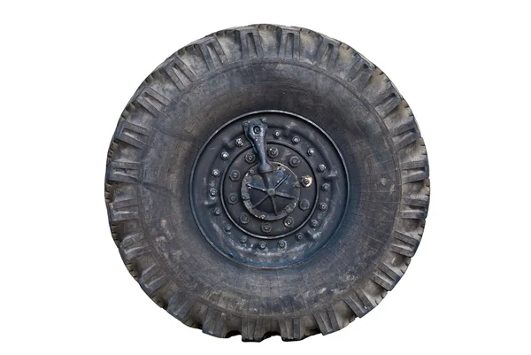 Velho pneu militar russo — Fotografia de Stock