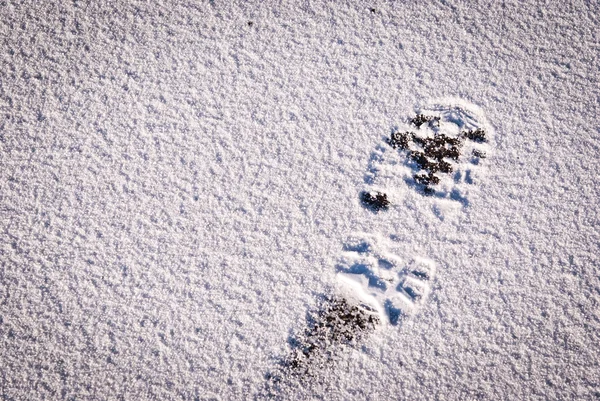 stock image Snow foot print background