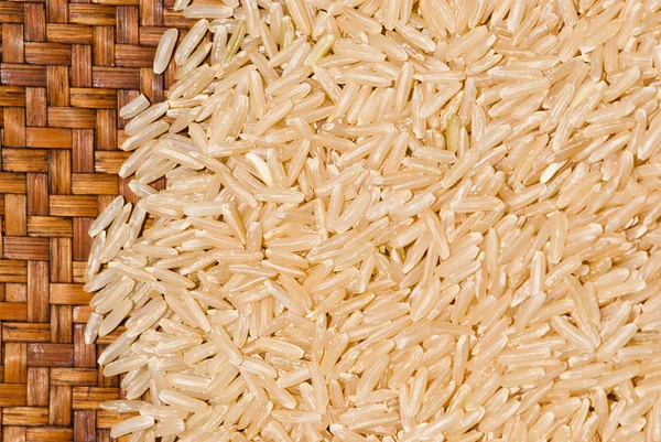 stock image Brown rice close up