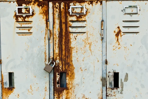 旧金属柜背景 — 图库照片