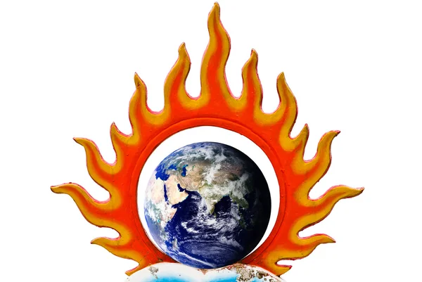 Burned earth symbol — Stock Photo, Image