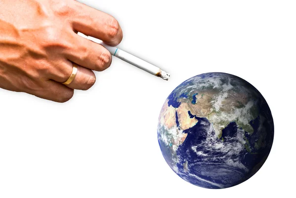 Smoking earth — Stock Photo, Image