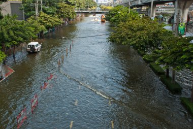 Bangkok worst flood in 2011 clipart