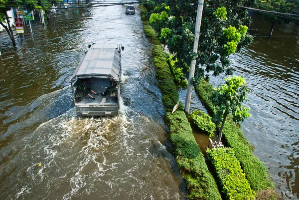 Bangkok peor inundación en 2011 — Foto de Stock