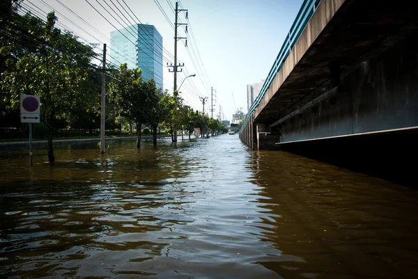 stock image Bangkok worst flood in 2011