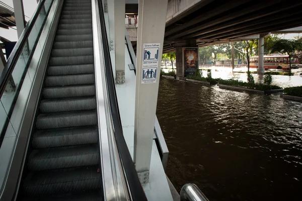 stock image Bangkok worst flood in 2011