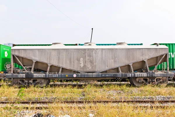 Compartimento del tren del tren del tren tomado en la vista delantera — Foto de Stock