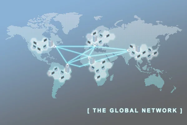 Küresel ağ iş kavramı — Stok fotoğraf