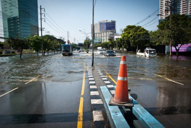 Bangkok worst flood in 2011 clipart