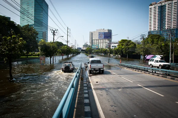 Bangkok peor inundación en 2011 — Foto de Stock