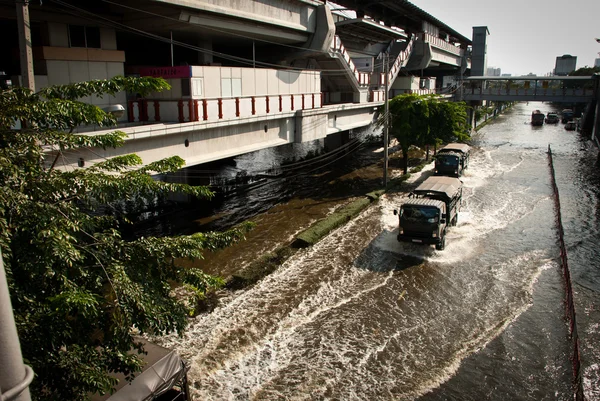 stock image Bangkok worst flood in 2011