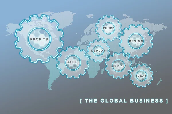 Het concept van wereldwijde business — Stockfoto