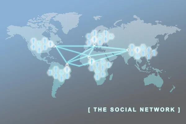 Een wereldwijd sociaal netwerk concept — Stockfoto