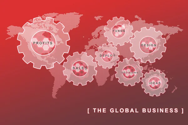 Концепция ведения бизнеса в мировой экономике — стоковое фото