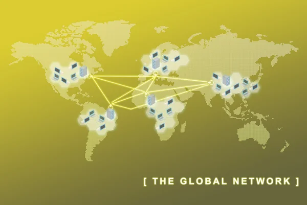 Affärsidén globalt nätverk — Stockfoto