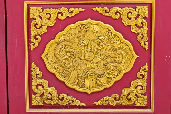 Čínská zlatý drak pozadí — Stock fotografie