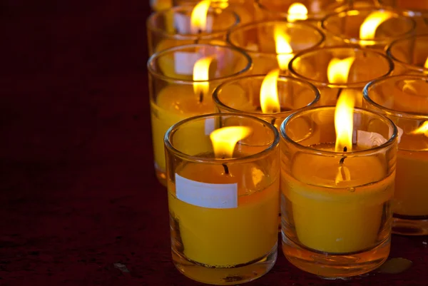Fully lid candles background — Stock Photo, Image