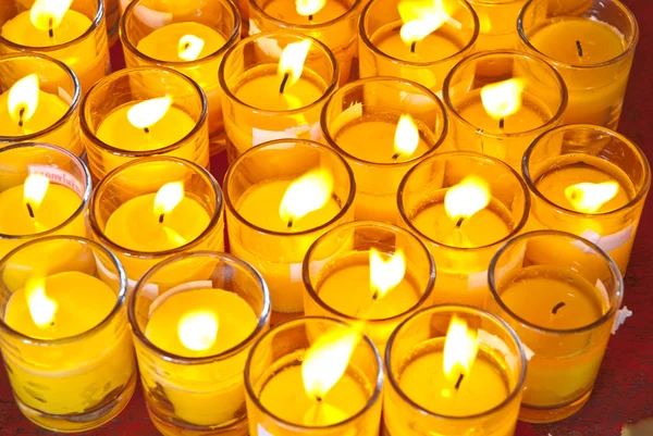 Fully lid candles background — Stock Photo, Image