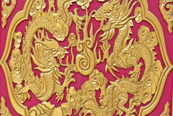 Fondo de dragón dorado chino — Foto de Stock
