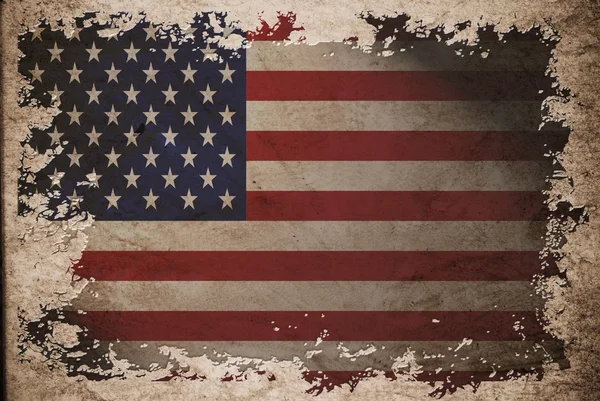 Bandera de Estados Unidos sobre papel viejo — Foto de Stock