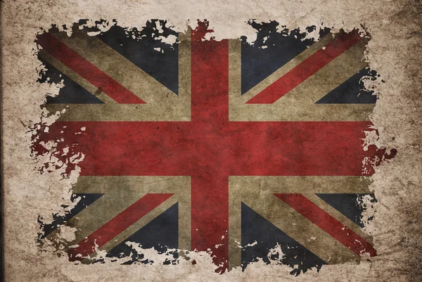 英国旗の古いヴィンテージ紙の上 — ストック写真