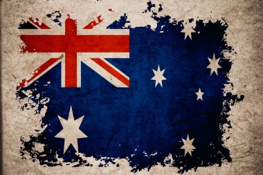 Avustralya bayrağı eski vintage kağıt arka plan kavramı