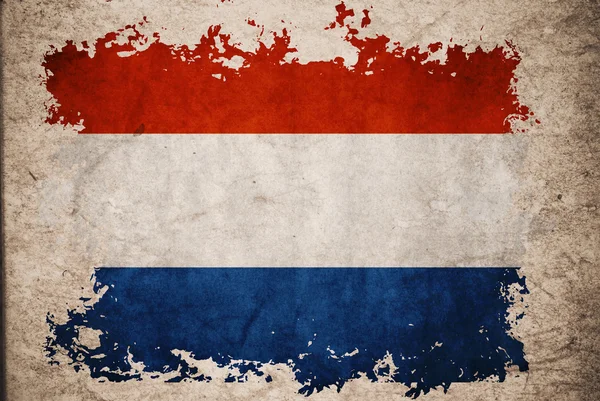 Hollanda bayrağı eski vintage kağıt arka plan kavramı — Stok fotoğraf