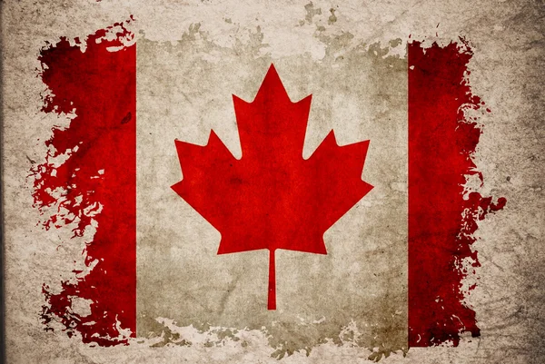 Bandeira do Canadá no antigo conceito de fundo de papel vintage — Fotografia de Stock