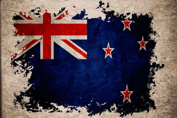 Bandera de Nueva Zelanda en viejo concepto de fondo de papel vintage — Foto de Stock