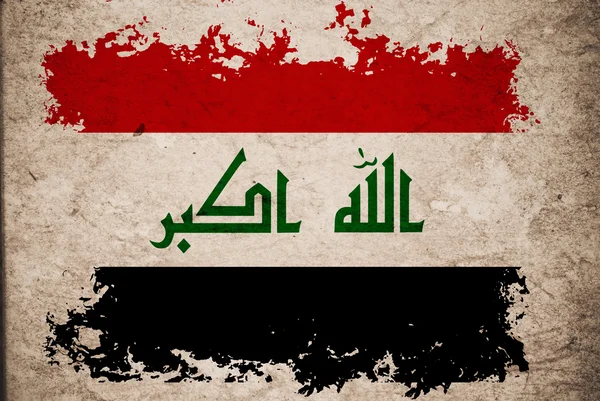 Прапор Іраку на старий урожай папір фон концепції — стокове фото