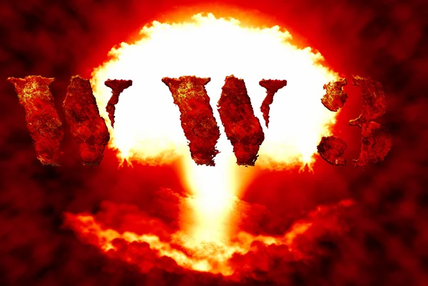 Antecedentes nucleares de la tercera guerra mundial — Foto de Stock