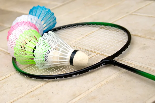 Badminton raketi seti — Stok fotoğraf