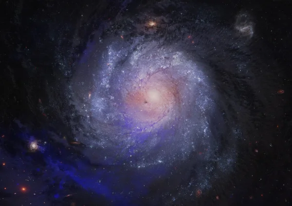 Galáxia espiral distante — Fotografia de Stock
