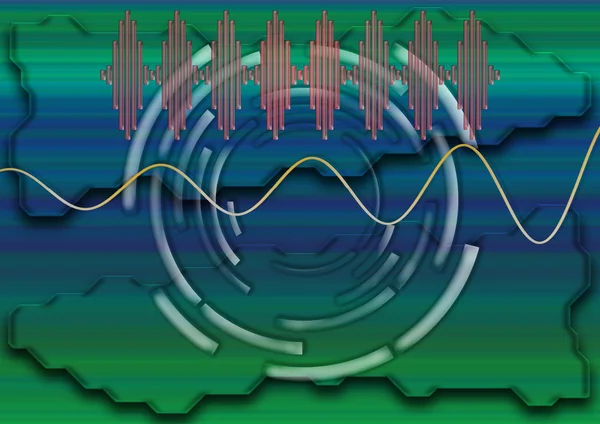 Tech wave background — Stock Photo, Image