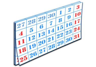 Last page of a calendar clipart