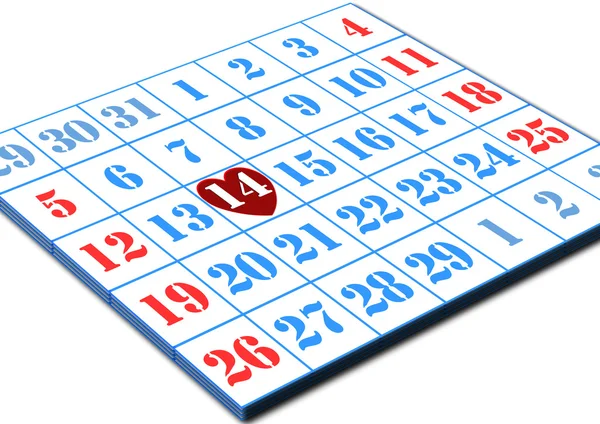 stock image Page of a calendar