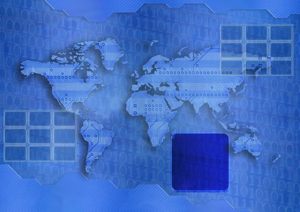 Background with the world map and label — Stock Photo, Image