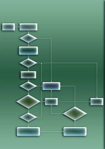 Flow chart programming process — Stock Photo, Image