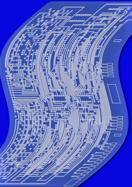 Blueprint circuit board clipart