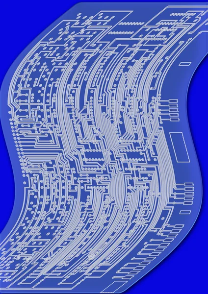 Placa de circuito Blueprint — Foto de Stock