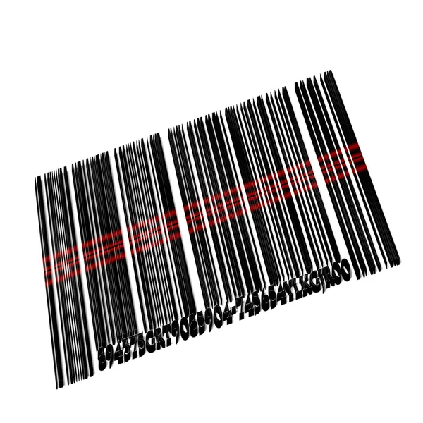 Código de barras tridimensional de metal — Fotografia de Stock